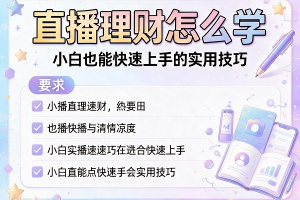 直播理财怎么学：小白也能快速上手的实用技巧